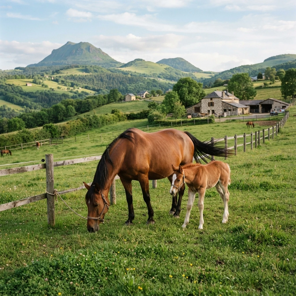 Élevage de chevaux au Elevage du gonge, Châtel-Montagne