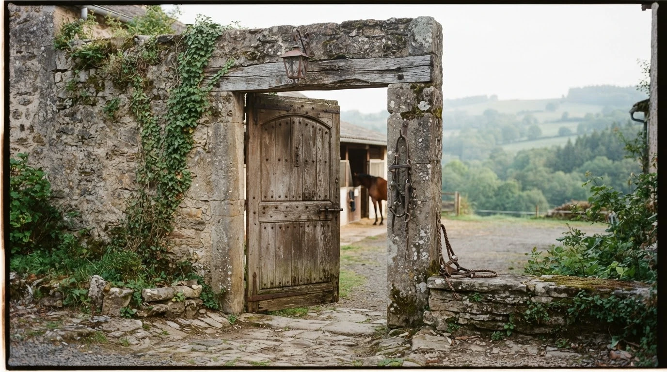 Entrée du Elevage du gonge, centre équestre à Châtel-Montagne