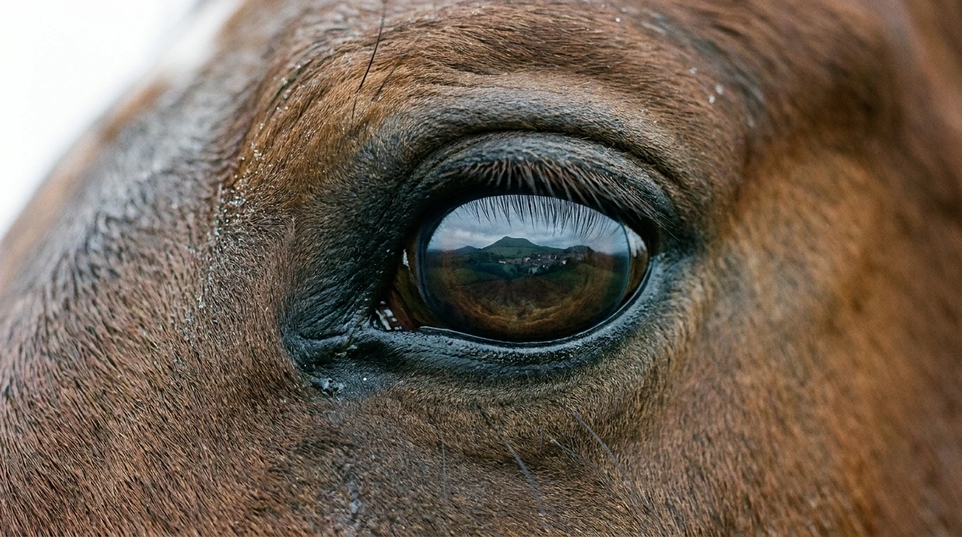 Un regard de cheval au Elevage du gonge, Châtel-Montagne